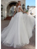 Sexy Beaded Ivory Lace Tulle Wedding Dress Sexy Beaded Ivory Lace Tulle Wedding Dress